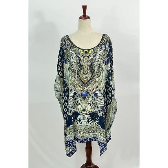 CAMILLA OS S M L A Little Past Twilight Short Round Neck Caftan NWT - Picture 6 of 14